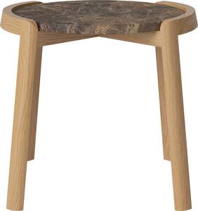 Konferenční stolek Mix Ø46 cm, více variant - Bolia Varianta: Brown marble | Oiled oak, Solid | v. 42 cm
