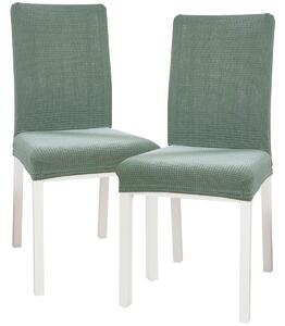Napínací potah na židli Magic clean zelená, 45 - 50 cm, sada 2 ks