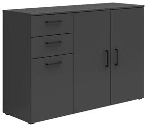 KOMODA, barvy grafitu, 120/83/40 cm Carryhome - Široké komody