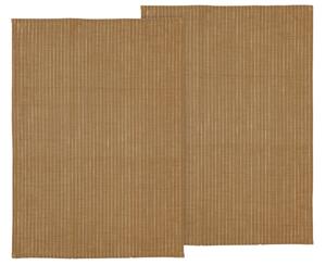 Södahl Sada dvou hnědých bavlněných utěrek Stripes 70 x 50 cm