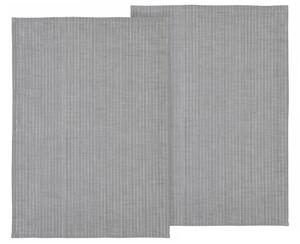 Södahl Sada dvou šedých bavlněných utěrek Stripes 70 x 50 cm