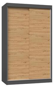 Šatní skříň Iga 120C - antacit/dub artisan