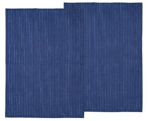 Södahl Sada dvou modrých bavlněných utěrek Stripes 70 x 50 cm