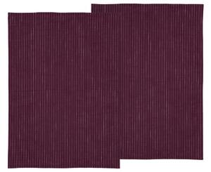 Södahl Sada dvou fialových bavlněných utěrek Stripes 70 x 50 cm