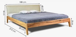 Masivní postel pro dva z dubu 180 x 200, William
