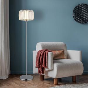 Globo Stojací lampa Maribel, výška 150 cm, chrom/čiré sklo, kov, Čirá / transparetní, Obývací pokoj / jídelna, Plast, Moderní