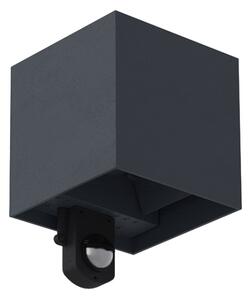 Brilagi - LED Venkovní nástěnné svítidlo se senzorem CUBE LED/6W/230V antracit