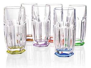 Crystalite Bohemia sklenice Safari barevné 300 ml, 6 ks