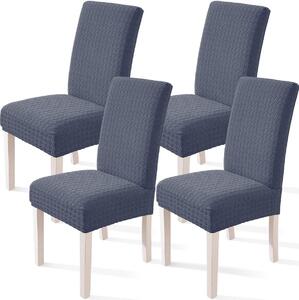 Potah na židli - Elastický - Šedá - 4 ks - Na jídelní židli