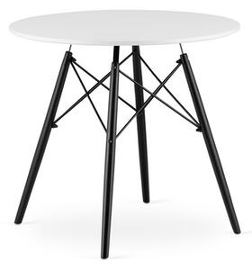 Jídelní stůl TODI 80 cm - černá/bílá