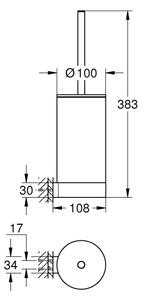 GROHE 41076GL0 - Souprava na čištění toalety SELECTION zlatá