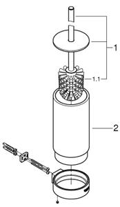 GROHE 41076GL0 - Souprava na čištění toalety SELECTION zlatá
