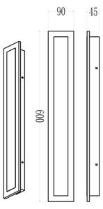 LED Venkovní nástěnné svítidlo WOW LED/20W/230V 3000/4000/6500K 60 cm IP54 černá