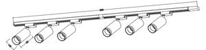 Bodové svítidlo v lištovém systému PIPE 6xGU10/10W/230V černá