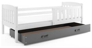 Dětská postel KUBUS s úložným prostorem 80x160 cm - bílá Šedá