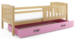 Dětská postel KUBUS s úložným prostorem 80x160 cm - borovice Bílá