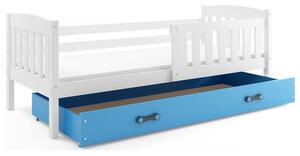 Dětská postel KUBUS s úložným prostorem 80x160 cm - bílá Modrá