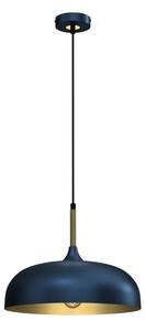 Lustr na lanku LINCOLN 1xE27/60W/230V pr. 35 cm modrá