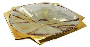 Metropolitan talíř amber se zlatem 21,5 cm