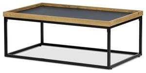 Konferenční stolek GARLEMXER II, 100x60, divoký dub, černý kov