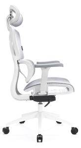 Kancelářská ergonomická židle LEVANO šedá/bílá/černá