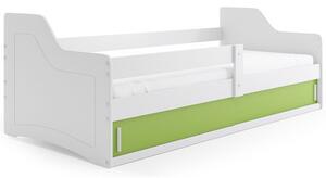Dětská postel SOFIX s úložným prostorem 80x160 cm - bílá Zelená