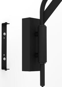 Eglo 900157 LORETO - Nástěnná černá lampa s naklápěcím stínidlem a s kabelem do zásuvky, 1 x E27 (Nástěnná lampa s vypínačem na kabelu)