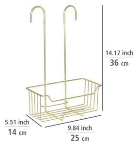 WENKO 25937100 - Sprchový koš MILO 25x36 cm nerez/zlatá/čirá