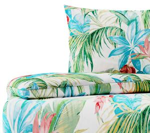 AmeliaHome - Bavlněné povlečení Vícebarevné Tropické vzory PARADISE ISLAND-135x200 + 80x80*1 cm
