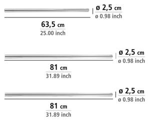 WENKO 19218100 - Tyč UNIVERSAL 2,5x2,5 cm chrom/bílá