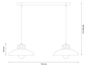 Brilagi - LED Lustr na lanku FLAMENGO 2xE27/60W/230V béžová