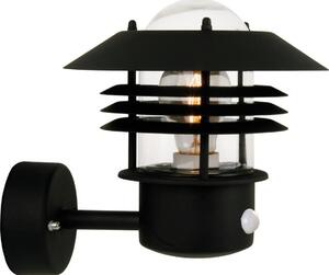Nordlux-Venkovní nástěnné svítidlo se senzorem VEJERS 1xE27/60W/230V IP54 stříb
