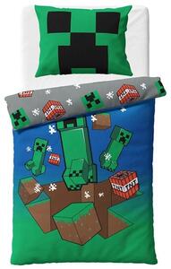 Dětské povlečení Minecraft Creeper Explode 140x200/70x90 cm