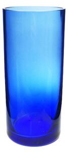 Váza Sima skleněná rovná modrá 17,5 cm