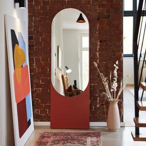 Korálově červené stojací zrcadlo Tom Tailor Color 170 x 55 cm