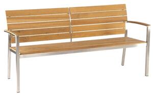 Stern Nerezová lavice Savona, Stern,160x55x80 cm, rám nerez, teak