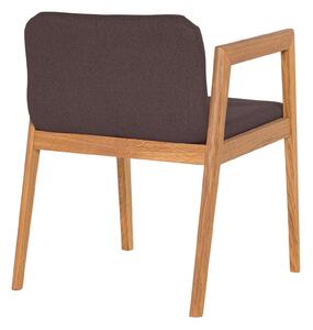 Židle s područkami ID s hnědým polstrováním