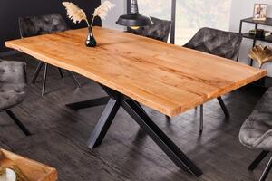 House Nordic deska na jídelní stůl 180 x 90 x 3,5 cm, akátové dřevo Jeneva (přírodní akátové dřeva se zvlněnou hranou)