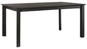 Antracitový hliníkový zahradní rozkládací stůl Bizzotto Konnor 160/240 x 100 cm
