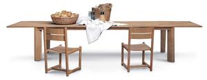 Roda Teakový rozkládací jídelní stůl Brick, Roda, obdélníkový 300-420x100x75 cm