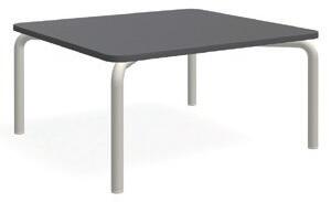 Roda Nerezový konferenční stolek Spool, čtvercový 80x80x38 cm, lakovaná nerezová ocel barva dle vzorníku, HPL deska šedá (grey)