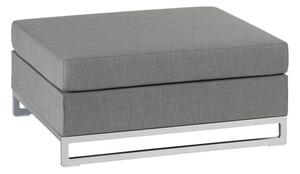 Persoon Podnožka/konferenční stolek Rhodos, Persoon, 90x90x42 cm, hliníková konstrukce, venkovní látka (Nanotex) šedá (stone grey), výplň rychleschnoucí pěna (dry foam)