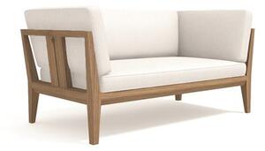 Roda 2-místné sofa/pohovka Teka, Roda, 158x85x68 cm, teaková konstrukce, výplet Canatex šedobéžový (mole)