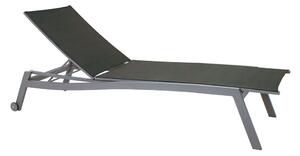 Stern Polohovací lehátko Allround, Stern, 201x70x38 cm, rám lakovaný hliník šedý (graphite), výplet textilen stříbrnočerný (silver grey)