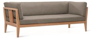 Roda 3-místné sofa/pohovka Teka, Roda, 218x85x68 cm, teaková konstrukce, výplet Canatex šedobéžový (mole)