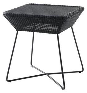 Cane-line Odkládací stolek Breeze, Cane-line, čtvercový 50x50x50 cm, rám kov barva black, deska umělý ratan barva black