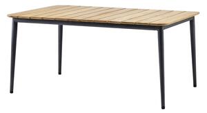 Cane-line Jídelní stůl Core, Cane-line, obdélníkový 160x90x74 cm, rám hliník barva lava grey, deska teak