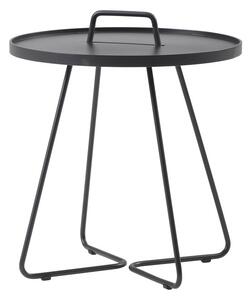 Cane-line Odkládací stolek L On-the-move, Cane-line, kulatý 52x60 cm, hliník barva black