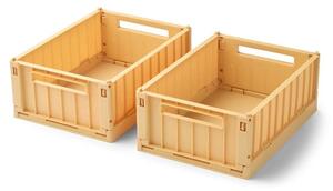 Skládací přepravka Weston Lemon Yellow Small – set 2 ks