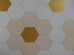 Geometrická vliesová tapeta na zeď, hexagony, 7100011, My Home, Vavex